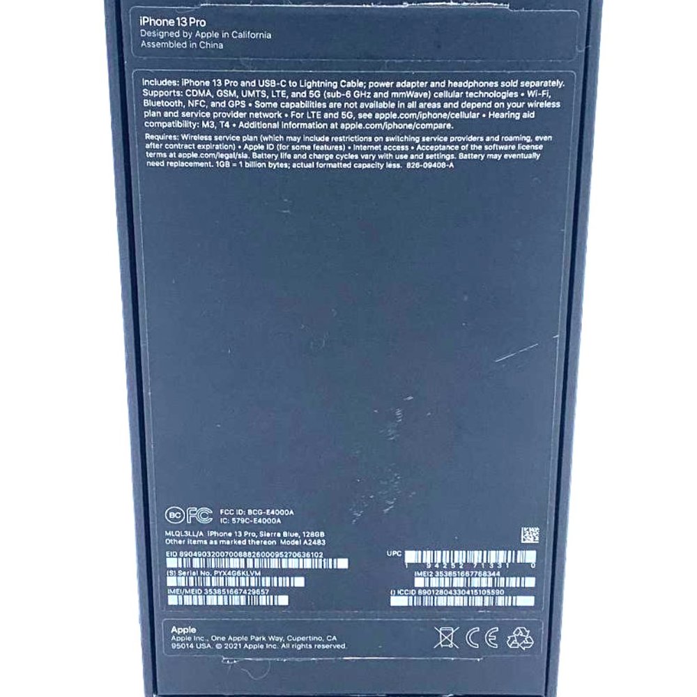 Apple iPhone 13 Pro - SIERRA BLUE - EMPTY BOX ONLY - Picture 3 of 3